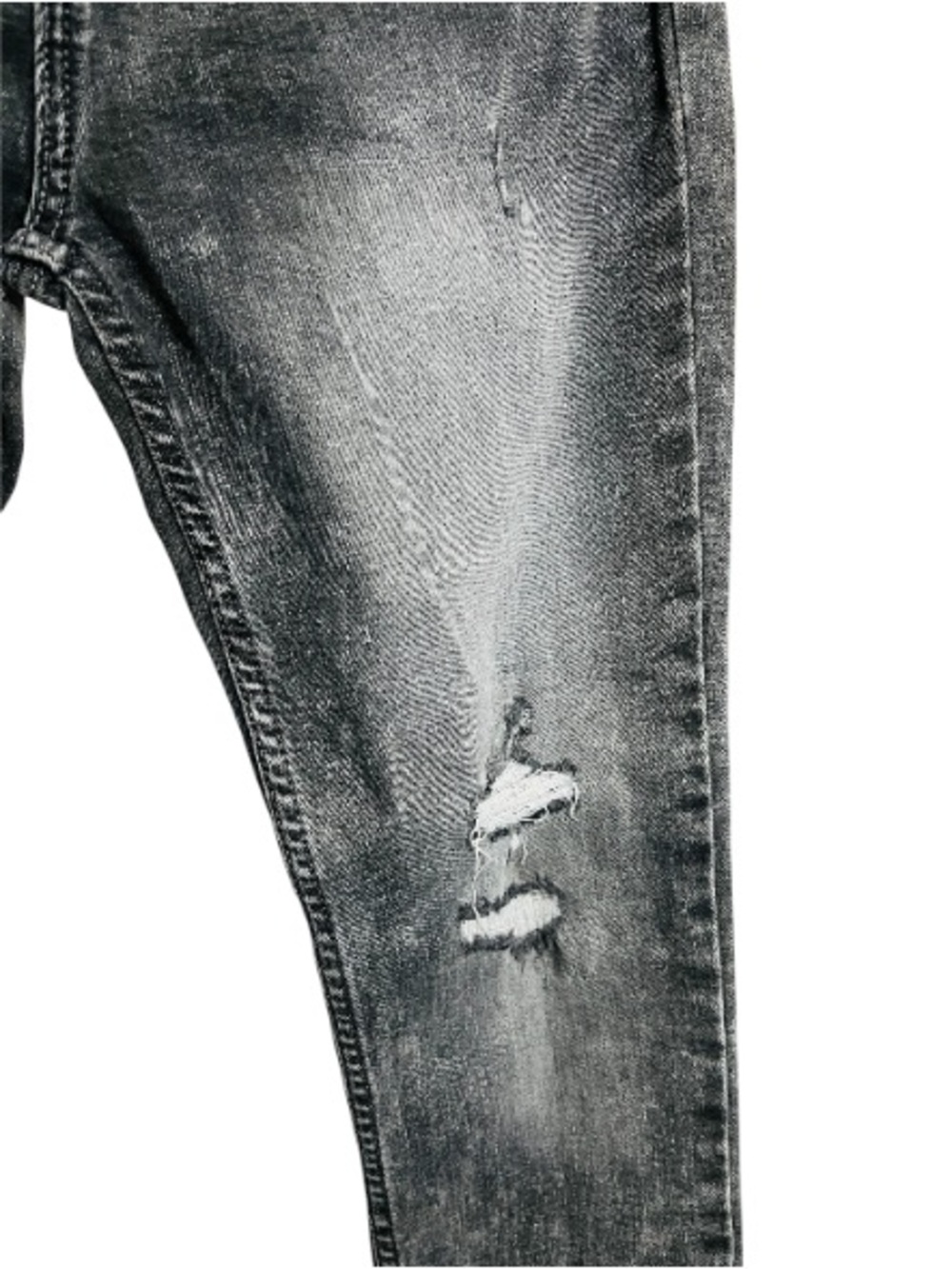 Wonder Nation EUC Junior Slim Straight Distressed Black Jeans - Picture 5 of 9